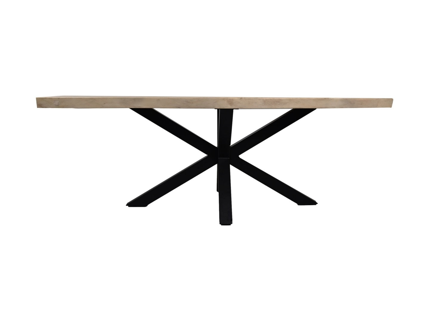 HSM Collection-Rechthoekige Eettafel-250x90-100x78-Naturel/Zwart-Munggur/Metaal