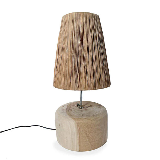 Bazar Bizar De Grass Teak Wood Tafellamp - Naturel