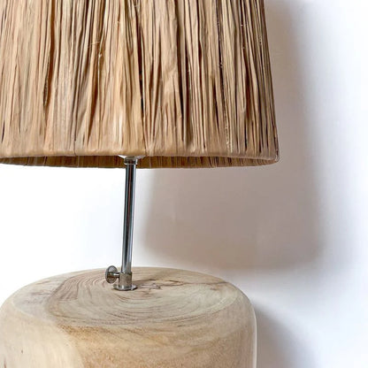 Bazar Bizar De Grass Teak Wood Tafellamp - Naturel