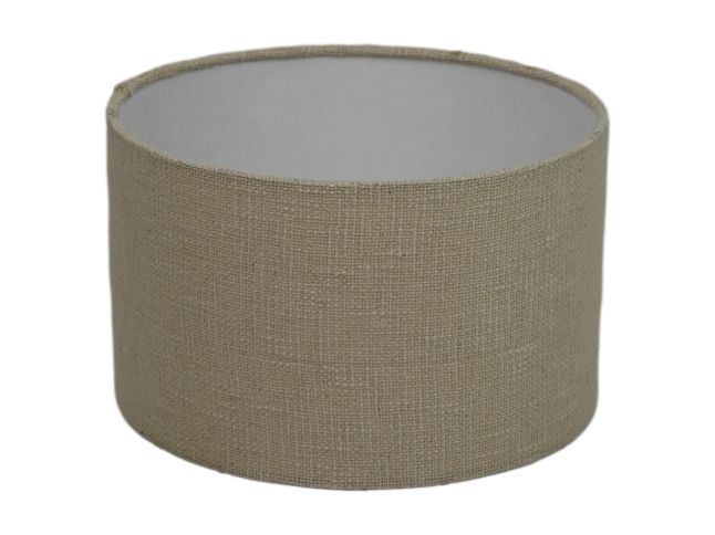HSM Collection-Ronde Lampenkap-ø32x20-Wit-Jute/Wol