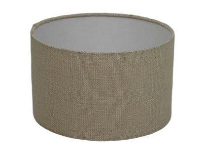 HSM Collection-Ronde Lampenkap-ø32x20-Wit-Jute/Wol