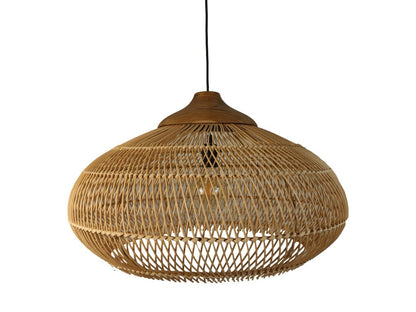 HSM Collection-Hanglamp-65x65x40-Naturel-Rotan/Teak