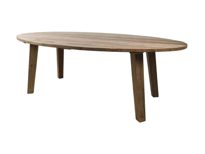 HSM Collection-Ovaal Tuintafelblad-180x100x3,5-Naturel-Teak