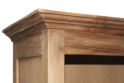 HSM Collection-Boekenkast Met Trap-136x40x235-Naturel-Teak