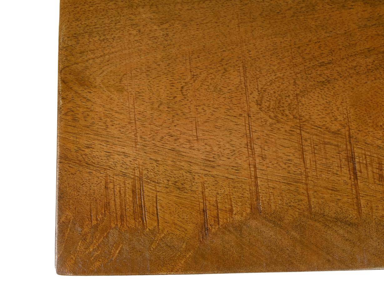 HSM Collection-Rechthoekige Eettafel Melbourne-160x90x77-Bruin/Zwart-Mango/Metaal