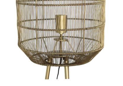 HSM Collection-Vloerlamp Driepoot Marbella-ø40x158-Goud-Metaal