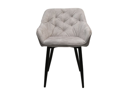 HSM Collection-Eetkamerstoel Liverpool S/2-56x61x79-Beige/Zwart-Stof/Metaal