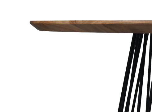 HSM Collection-Ronde Eettafel Zurich-ø120x78-Naturel/Zwart-Acacia/Metaal