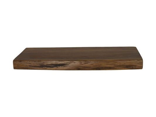 HSM Collection-Wandplank Live Edge -50x20x4-Naturel/Zwart-Acacia/Metaal