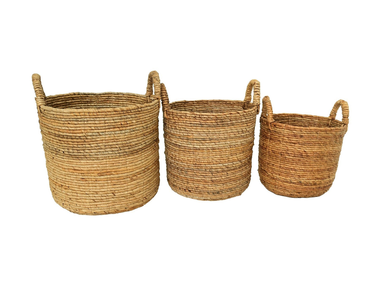 HSM Collection-Mandenset S/3-ø42x39-Naturel-Bananenblad