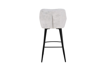HSM Collection-Barkruk Liverpool S/2-56x61x107-Beige/Zwart-Stof/Metaal