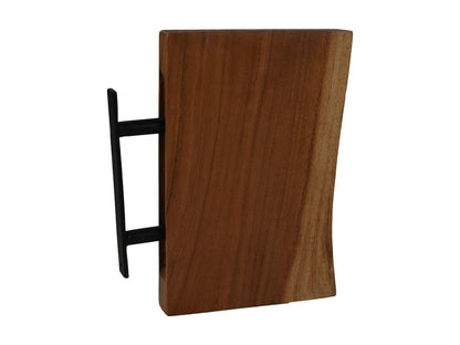 HSM Collection-Wandplank Live Edge -30x20x4-Naturel/Zwart-Acacia/Metaal