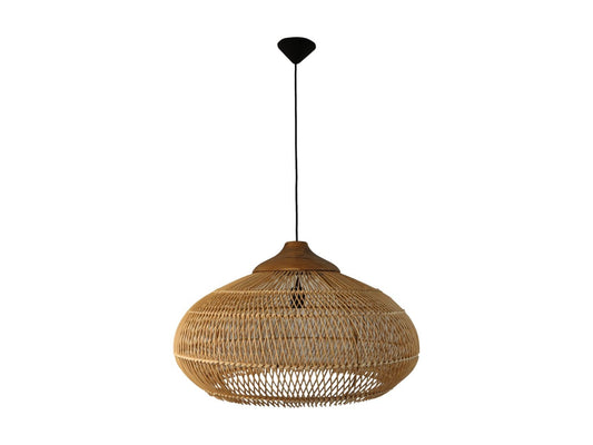 HSM Collection-Hanglamp-65x65x40-Naturel-Rotan/Teak