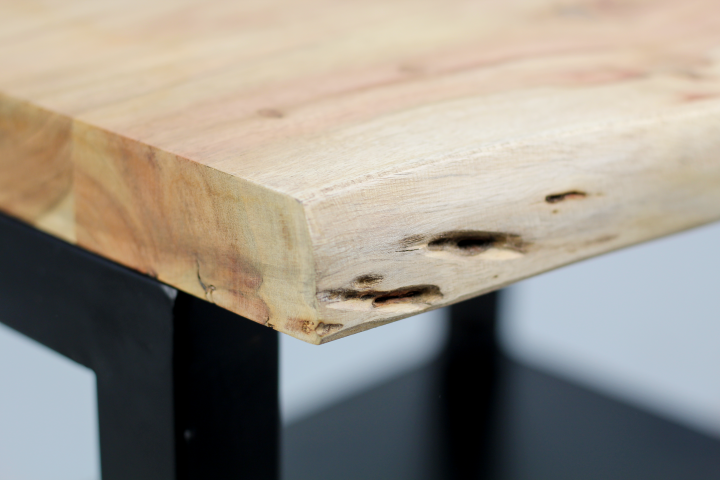 HSM Collection-Wandtafel Soho-60x45x75-Naturel/Zwart-Acacia/Metaal