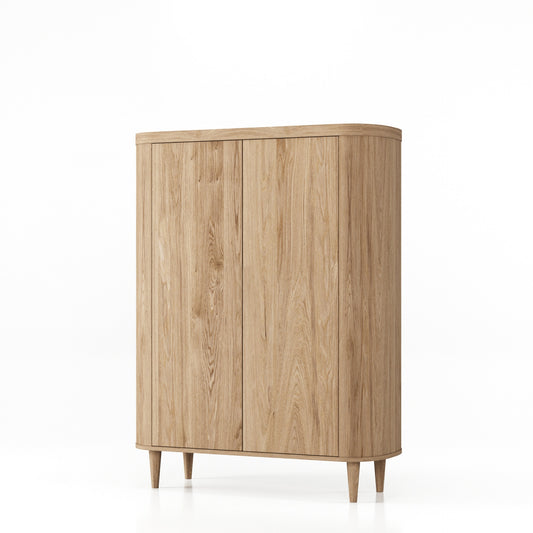 HSM Collection-Wandkast Dune 2 Deur-120x50x160-Naturel-Eiken