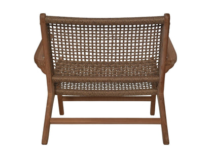 HSM Collection-Tuinstoel Rio Met Armleuning KD-80x80x67-Naturel/Naturel-Teak/Bananenblad