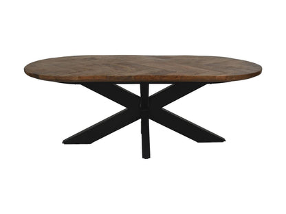 HSM Collection-Rechthoekige Salontafel Mozaiek-120x60x45-Naturel/Zwart-Mango/Metaal