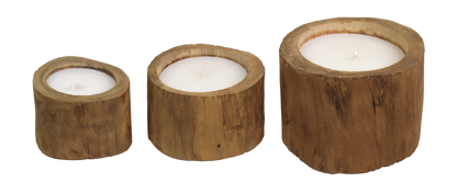 HSM Collection-Kaars Teak Small-ø8x8-Naturel-Teak