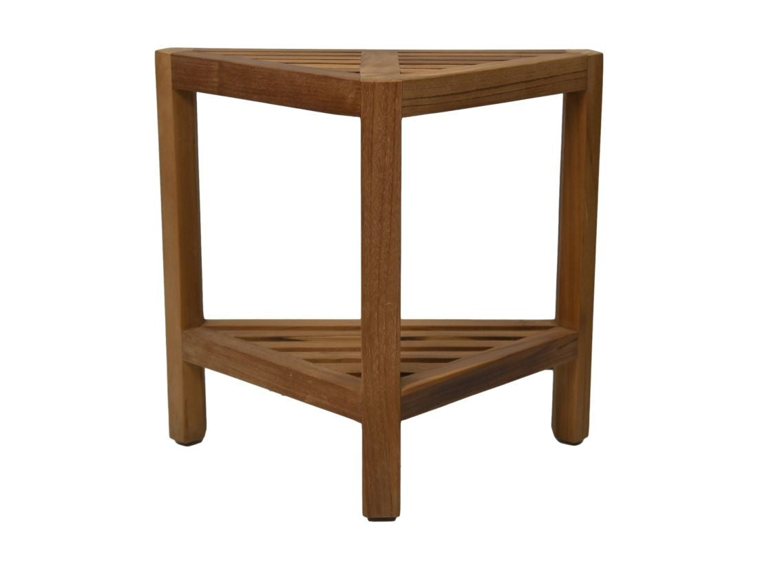 HSM Collection-Driehoekige Tuinbijzettafel-46x30x46.5-Naturel-Teak