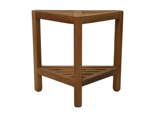 HSM Collection-Driehoekige Tuinbijzettafel-46x30x46.5-Naturel-Teak