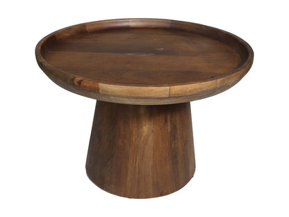 HSM Collection-Ronde Bijzettafel Drum-60x60x40-Bruin-Mango