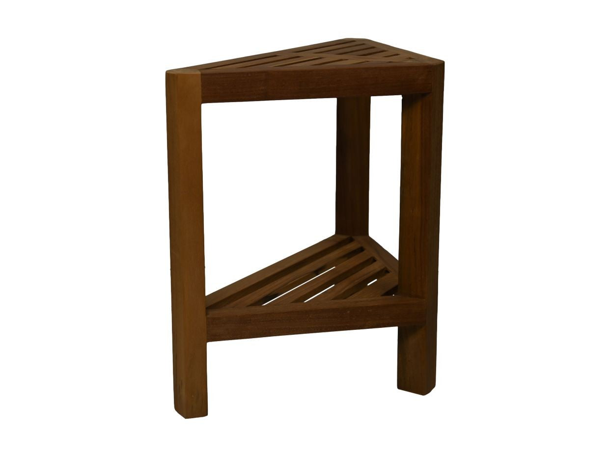 HSM Collection-Driehoekige Tuinbijzettafel-46x30x46.5-Naturel-Teak
