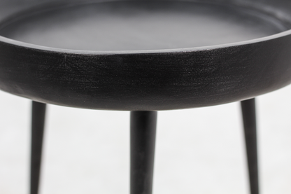 HSM Collection-Ronde Bijzettafel Ventura-ø40x42-Zwart-Mango/Metaal