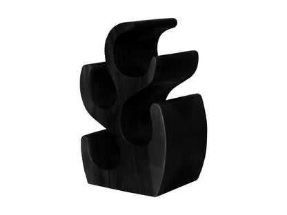 HSM Collection-Staand Wijnrek 4 Flessen-26x16x40-Zwart-Munggur