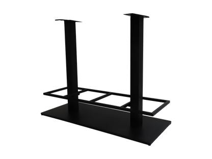 HSM Collection-Bartafel Onderstel 2 Pilaren-114x45x88-Zwart-Metaal