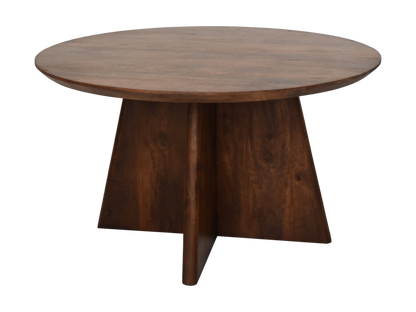 HSM Collection-Ronde Salontafel Kruispoot-80x80x45-Bruin-Mango