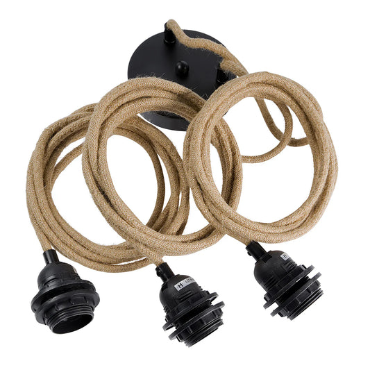 Bazar Bizar Lampfitting voor Plafond - Naturel - 3 Fittings